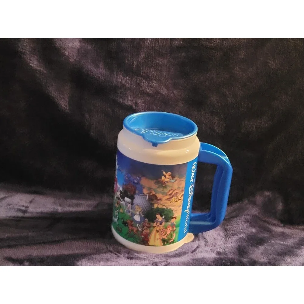 Vintage Walt Disney World Refillable Mug Lot + Pirates of the Caribbean Popcorn